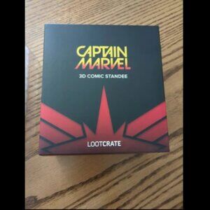 Captain Marvel 3D Comic Standee LootCrate New in Box Sealed